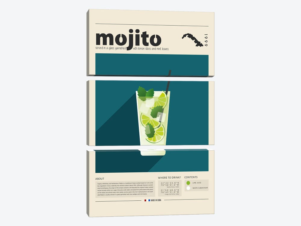 Mojito by GastroWorld 3-piece Canvas Art