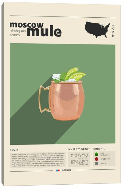 Moscow Mule Canvas Art Print - Food & Drink Posters