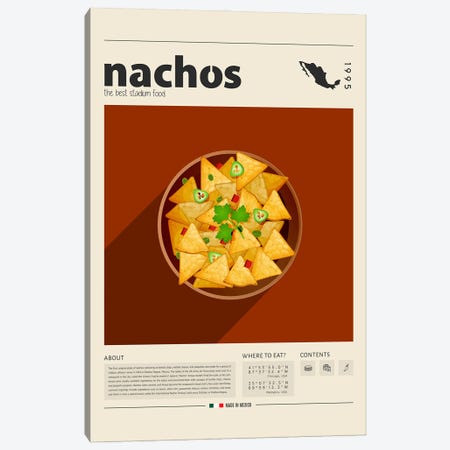 Nachos Canvas Print #GWD89} by GastroWorld Art Print
