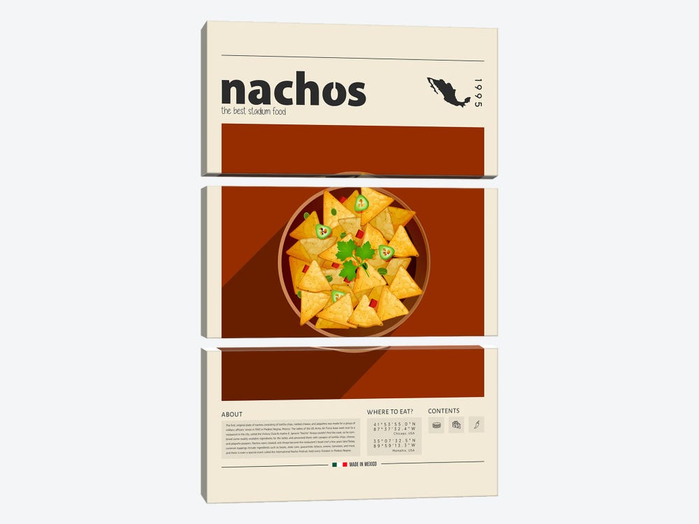 Nachos by GastroWorld 3-piece Canvas Art Print