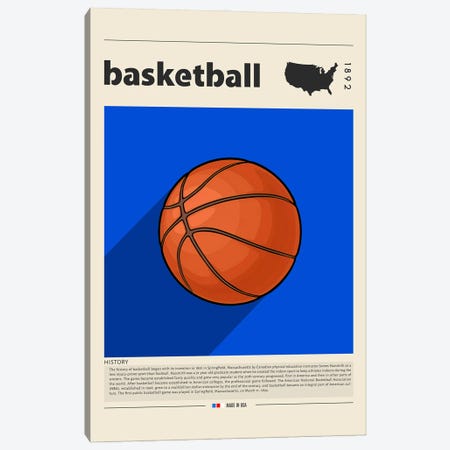Basketball Canvas Print #GWD8} by GastroWorld Canvas Art Print