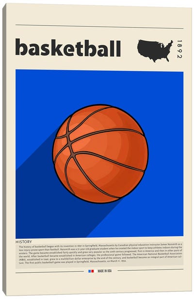 Basketball Canvas Art Print - GastroWorld