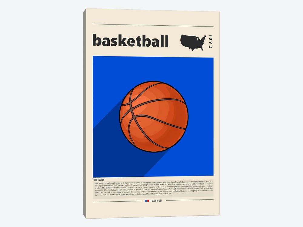 Basketball by GastroWorld 1-piece Canvas Print