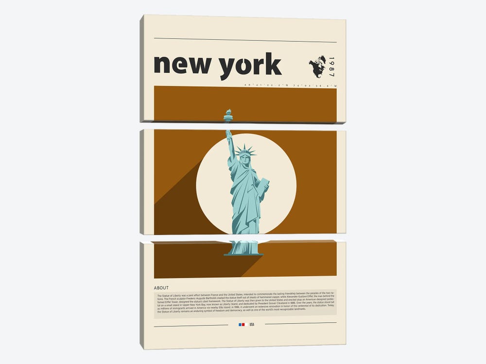 New York City by GastroWorld 3-piece Art Print