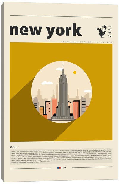 New York Canvas Art Print - New York City Travel Posters