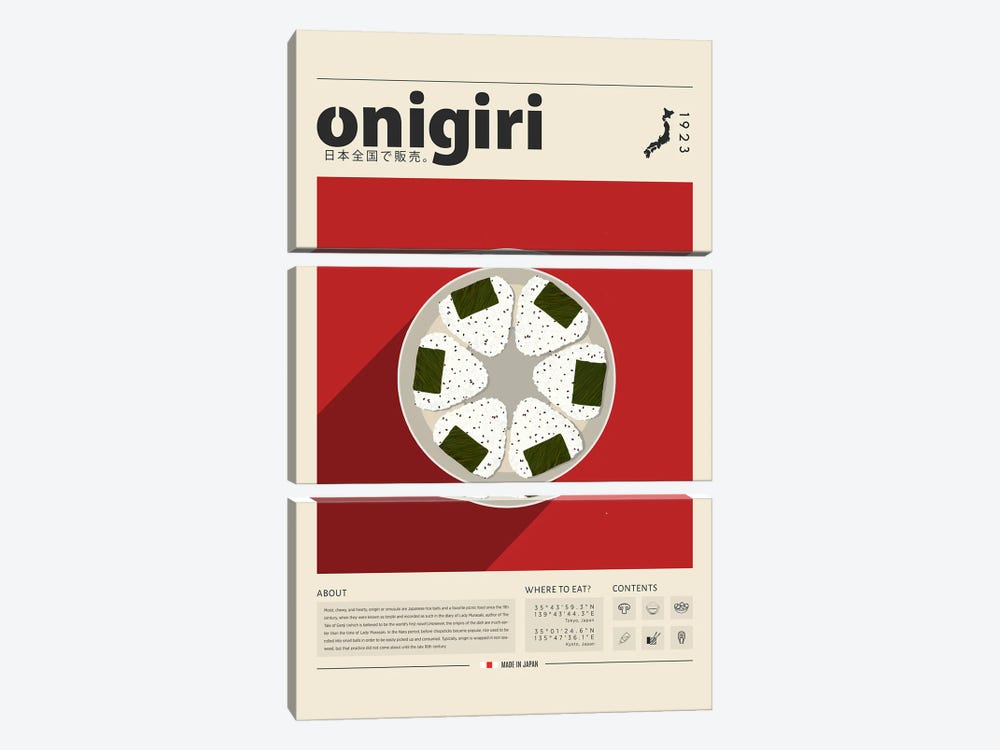 Onigiri by GastroWorld 3-piece Canvas Print
