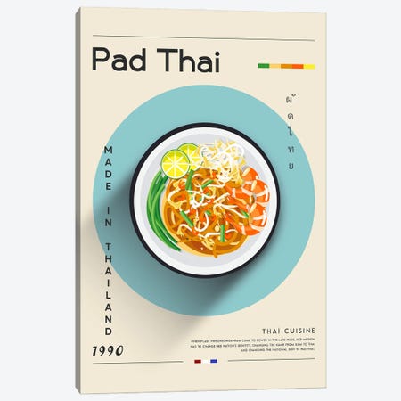 Pad Thai I Canvas Print #GWD97} by GastroWorld Canvas Art Print