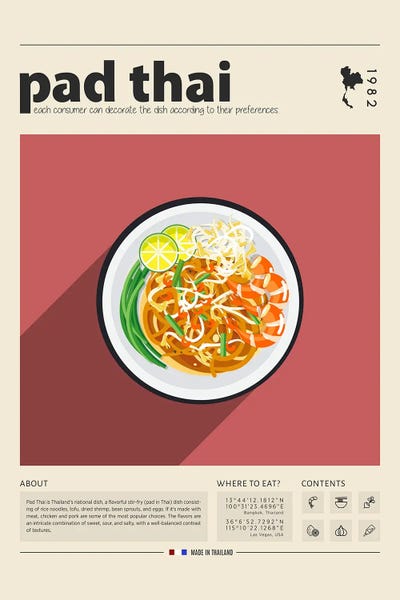 Pad Thai II by GastroWorld framed canvas print