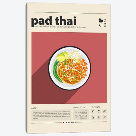 Pad Thai II Canvas Print #GWD98} by GastroWorld Canvas Artwork