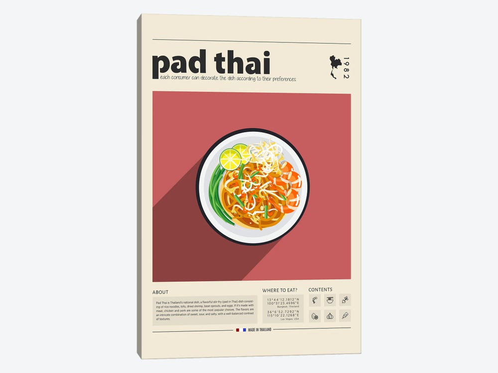 Pad Thai II by GastroWorld 1-piece Canvas Print