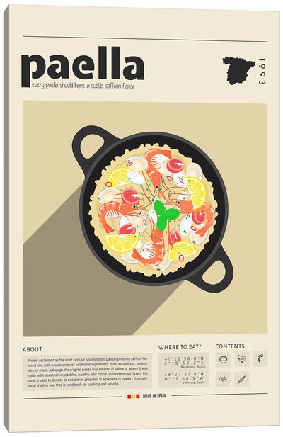 Paella Canvas Art Print - GastroWorld
