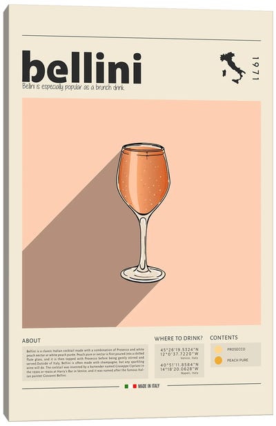Bellini Canvas Art Print - Food & Drink Posters