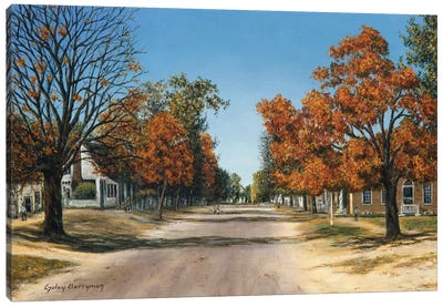 Duke Of Gloucester Street In Autumn (Williamsburg, Virginia) Canvas Art Print