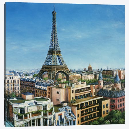 The Eiffel Tower From Rue Raynouard, Paris Canvas Print #GYB12} by Gulay Berryman Canvas Print