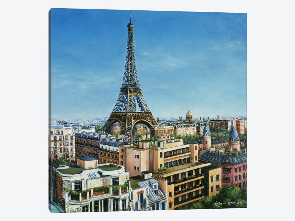 The Eiffel Tower From Rue Raynouard, Paris by Gulay Berryman 1-piece Canvas Artwork
