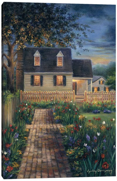 The Gardens Behind The Taliaferro-Cole Shop (Williamsburg, Virginia) Canvas Art Print - Gulay Berryman