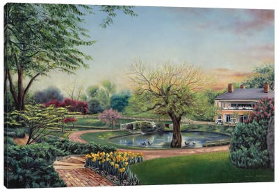 Golden Horseshoe Clubhouse (Williamsburg, Virginia) Canvas Art Print - Gulay Berryman