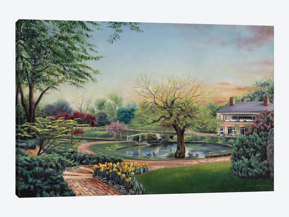 Golden Horseshoe Clubhouse (Williamsburg, Virginia) by Gulay Berryman 1-piece Canvas Print