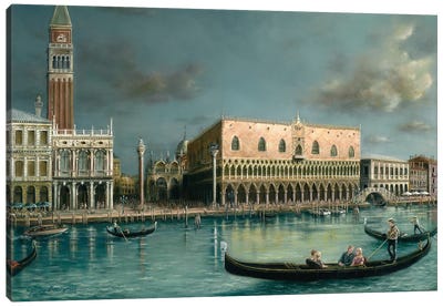 Holiday In Venice Canvas Art Print - Gulay Berryman