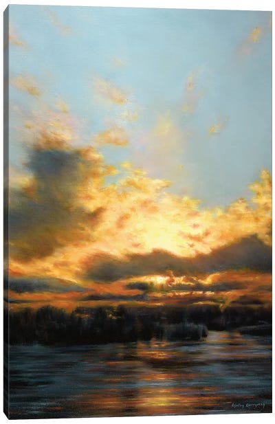 James River Sunset (Ancarrow's Landing) Canvas Art Print - Gulay Berryman