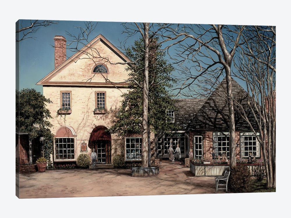 Merchants Square On A Brisk Winter Morning (Williamsburg, Virginia) by Gulay Berryman 1-piece Canvas Print