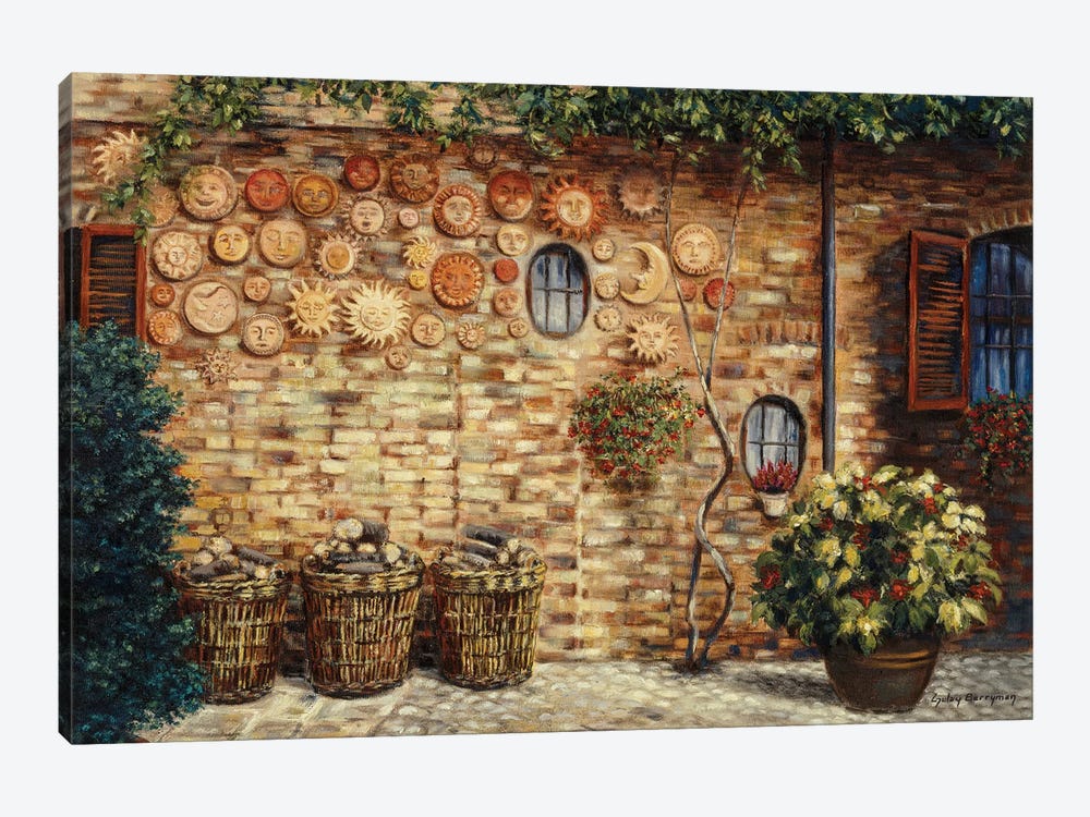 Terracotta Plate Collection by Gulay Berryman 1-piece Canvas Wall Art