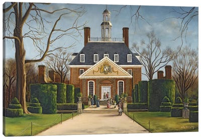 The Gardens Of The Governor's Palace (Williamsburg, Virginia) Canvas Art Print - Gulay Berryman