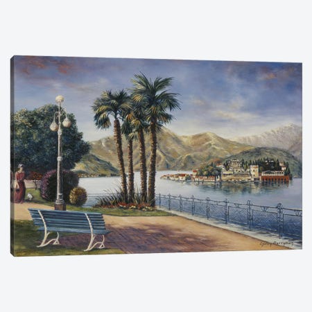 View Of Isola Bella From Stresa, Lake Maggiore Canvas Print #GYB42} by Gulay Berryman Canvas Wall Art
