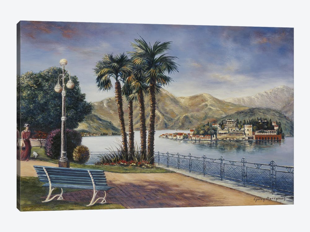 View Of Isola Bella From Stresa, Lake Maggiore by Gulay Berryman 1-piece Art Print
