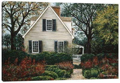 Custis Tenement (Williamsburg, Virginia) Canvas Art Print - Gulay Berryman