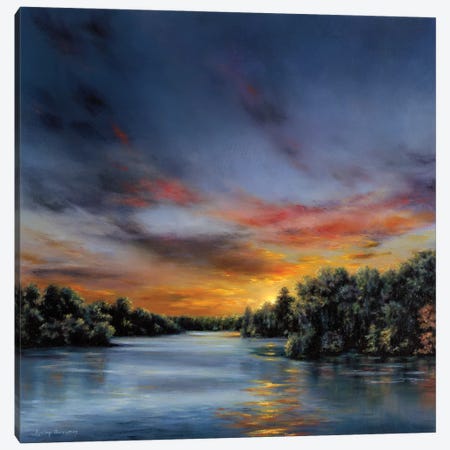 Sunset Over Jones Mill Pond (York County, Virginia) Canvas Print #GYB51} by Gulay Berryman Art Print