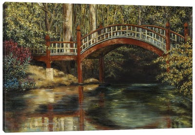 Crim Dell Bridge, College Of William And Mary Canvas Art Print - Gulay Berryman