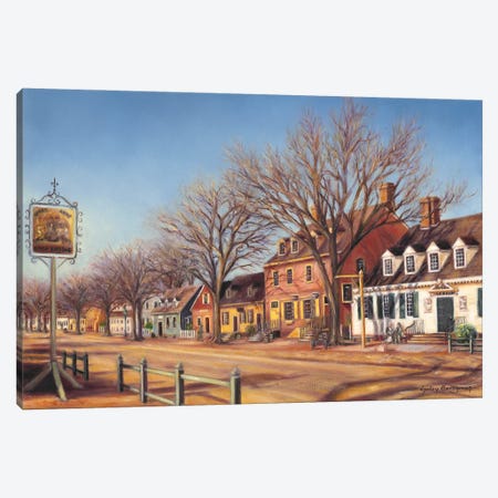 Duke Of Gloucester Street From King's Arms Tavern (Williamsburg, Virginia) Canvas Print #GYB9} by Gulay Berryman Canvas Print