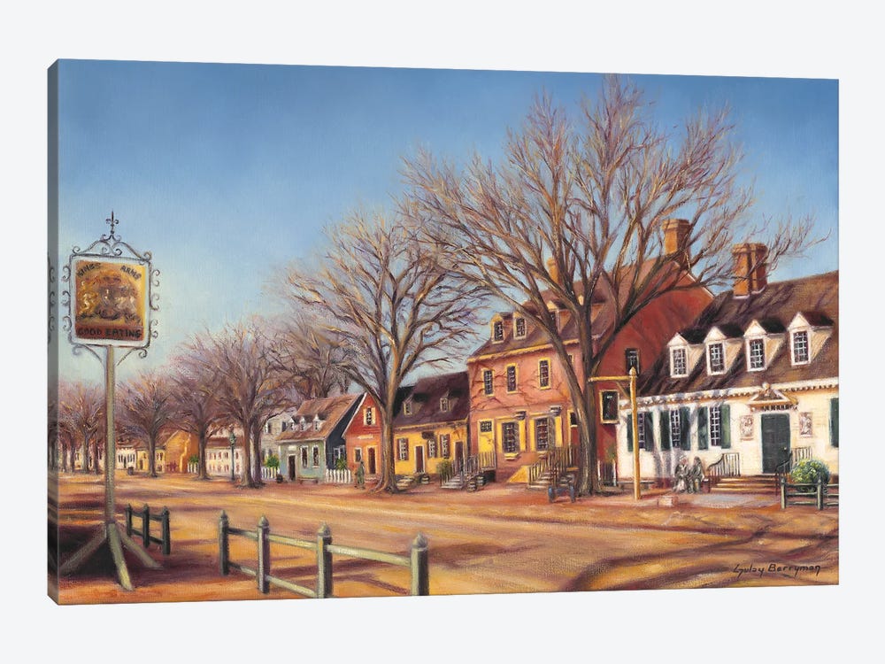 Duke Of Gloucester Street From King's Arms Tavern (Williamsburg, Virginia) by Gulay Berryman 1-piece Art Print