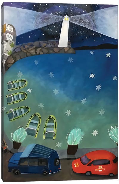 Stars Falling On Smeatons Pier Canvas Art Print - Gertie Young