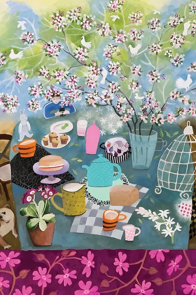 Modern Tablescapes: Tea Under Apple Blossoms by Gertie Young