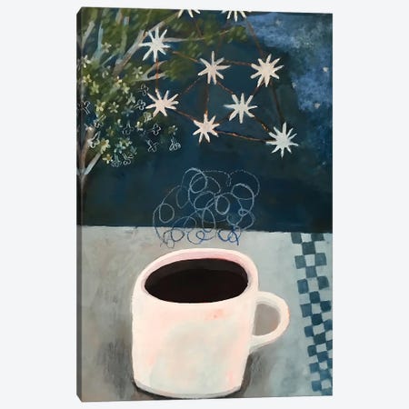 Espresso With Wild Jasmine Canvas Print #GYG1} by Gertie Young Canvas Art
