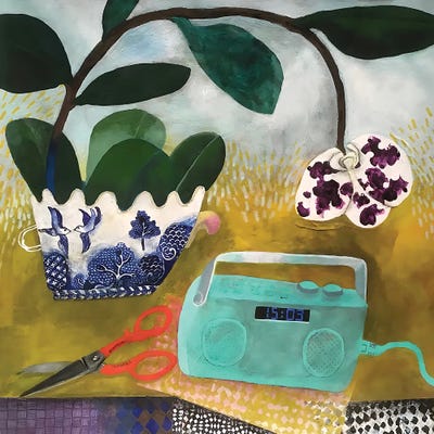 Afternoon Drama On IV by Gertie Young canvas print