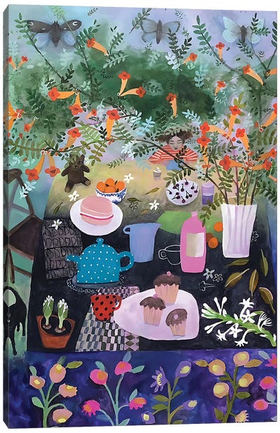 Tea With Nana Canvas Art Print - Modern Tablescapes