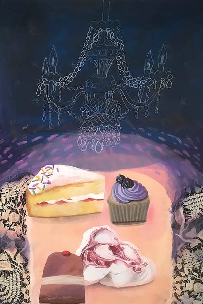 Teatime Memories by Gertie Young framed canvas print