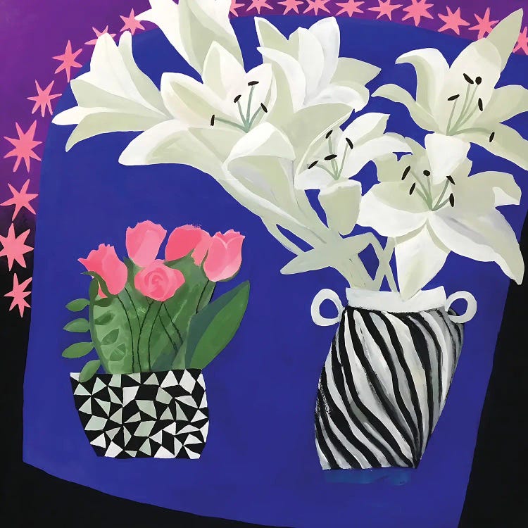 Stars Over The Flower Table by Gertie Young wall art