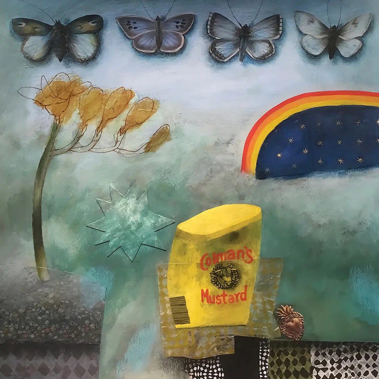 Four Butterflies And A Question by Gertie Young wall art