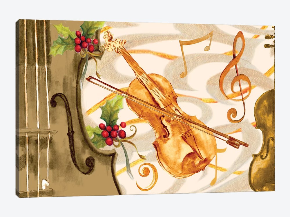 Christmas Music II by Janice Gaynor 1-piece Canvas Art