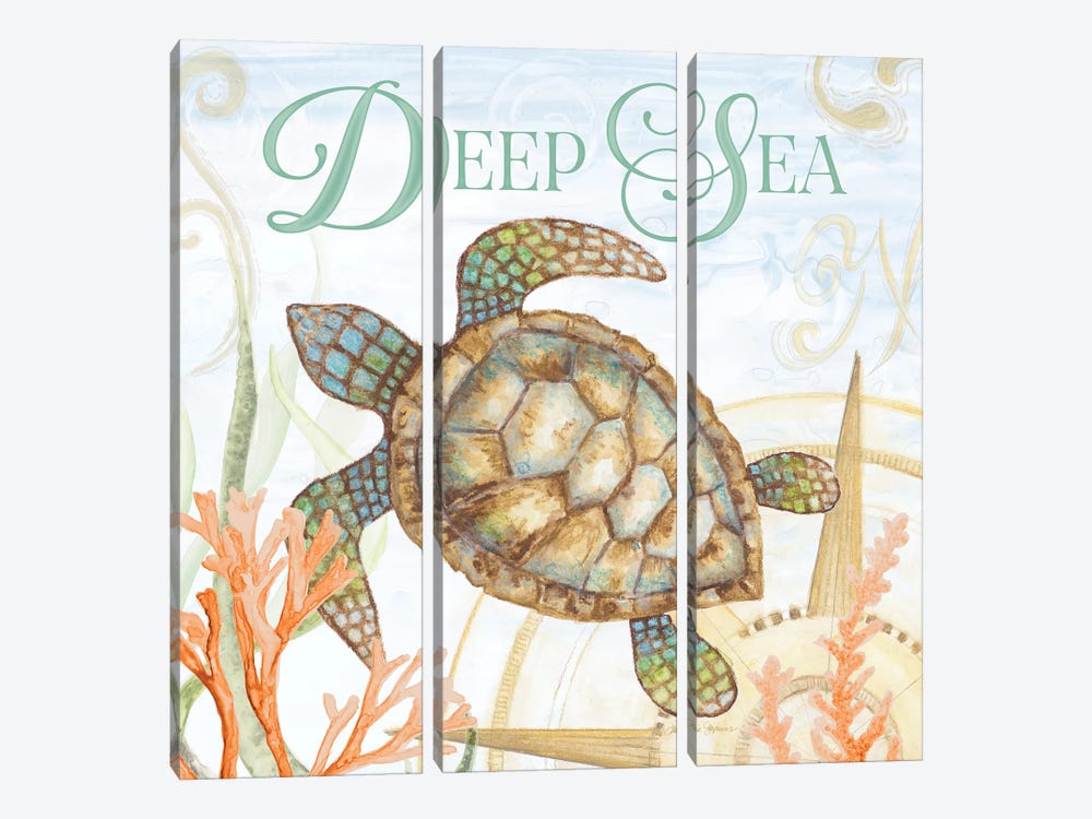 Deep Sea by Janice Gaynor 3-piece Canvas Print