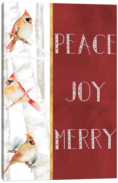 Peace Joy Merry Canvas Art Print