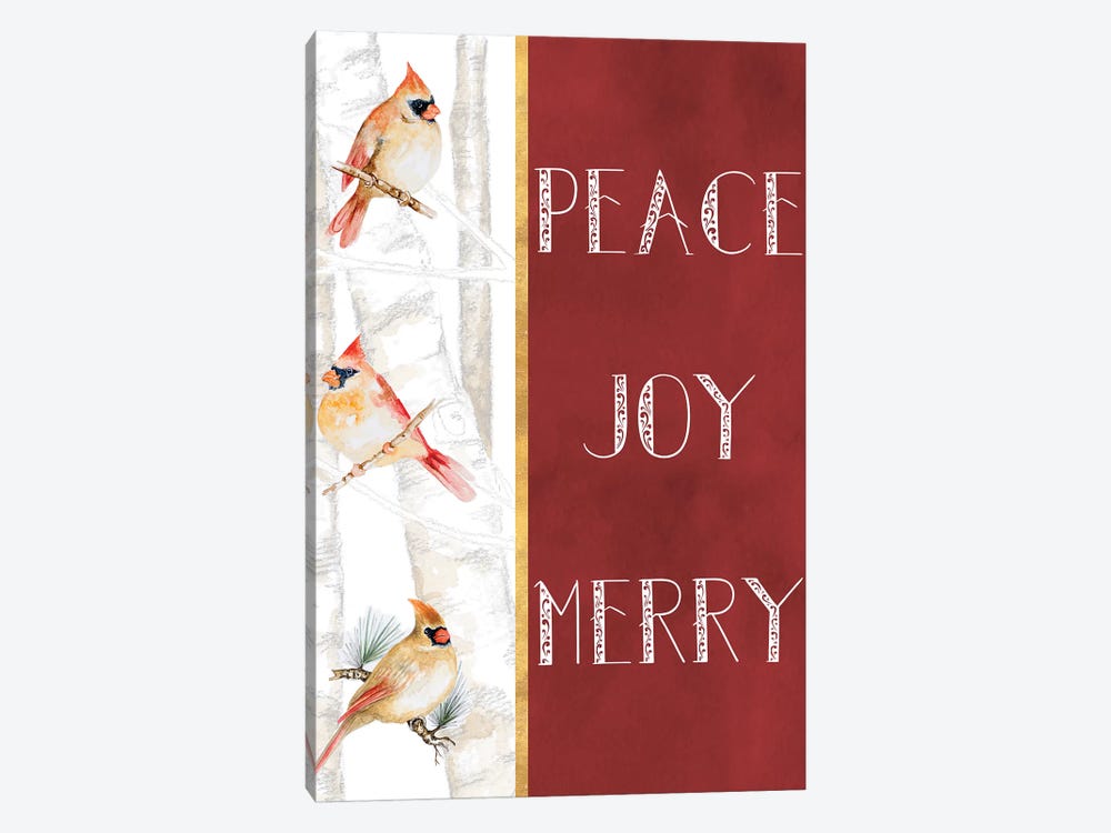 Peace Joy Merry by Janice Gaynor 1-piece Canvas Art Print
