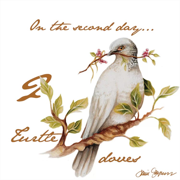 Two Turtle Doves by Janice Gaynor wall art