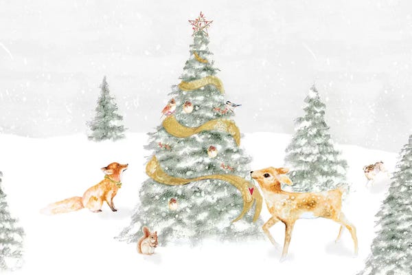 Squirrels: Woodland Christmas I by Janice Gaynor