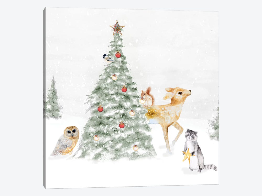 Woodland Christmas II by Janice Gaynor 1-piece Canvas Print