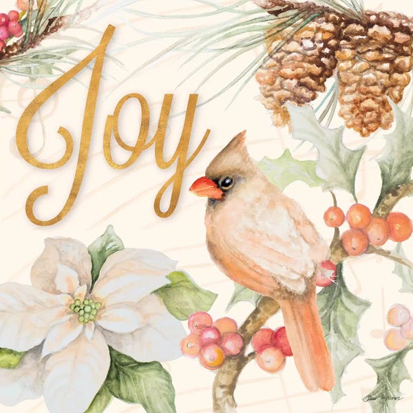 Christmas Signs & Sentiments: Christmas Cardinal III by Janice Gaynor